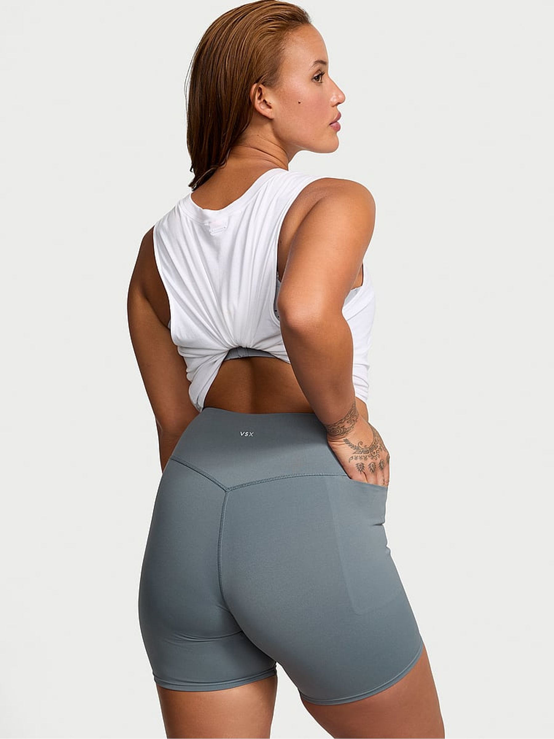 grey cycling shorts